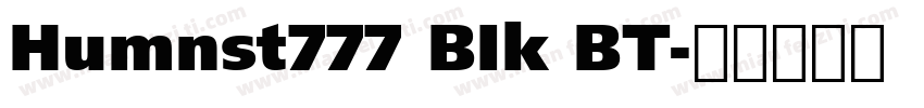 Humnst777 BIk BT字体转换